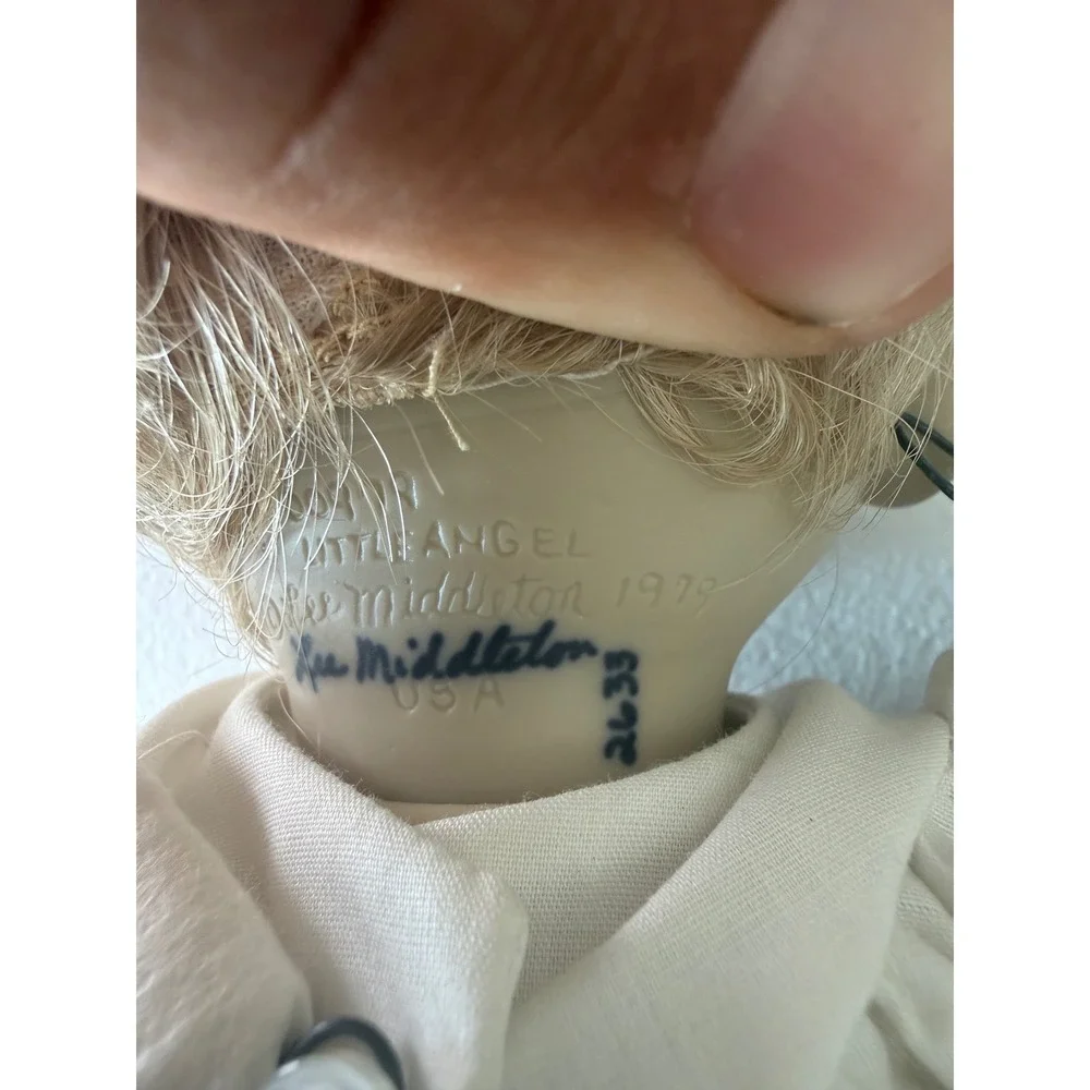 Lee Middleton Little Angel Doll Forget-Me-Not Face Signed Numbered 2633 Vintage